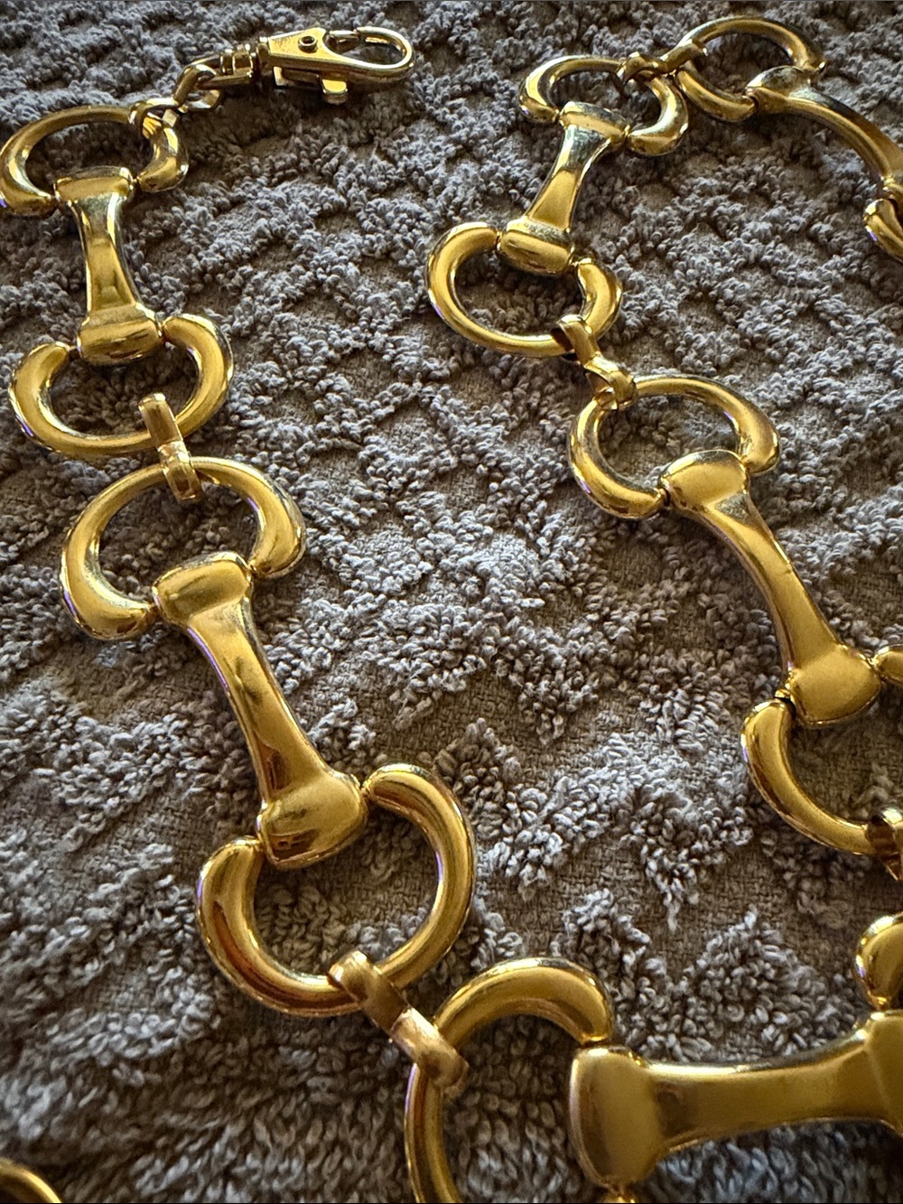 Gold Tone Link Belt - Horse Bit - Gucci Style - Picture 2 of 2
